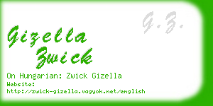 gizella zwick business card